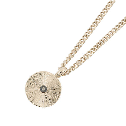 CHANEL CC Logo Coin NecklaceABG026 Gold Plated Rhinestone