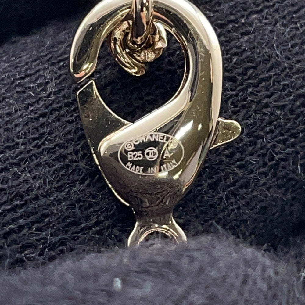 CHANEL CC Logo Coin NecklaceABG026 Gold Plated Rhinestone