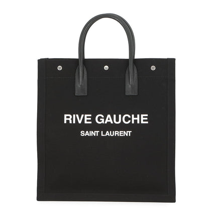 SAINT LAURENT PARIS Rive Gauche Tote Bag Black632539 Canvas Leather Size Small