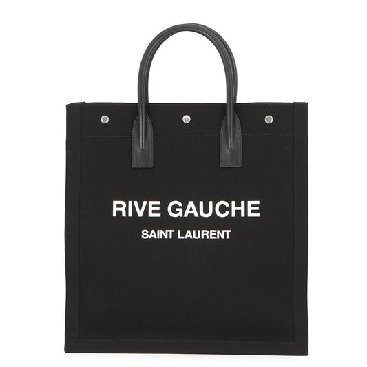 SAINT LAURENT PARIS Rive Gauche Tote Bag Black632539 Canvas Leather Size Small