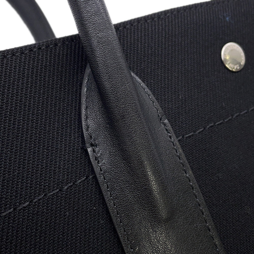 SAINT LAURENT PARIS Rive Gauche Tote Bag Black632539 Canvas Leather Size Small