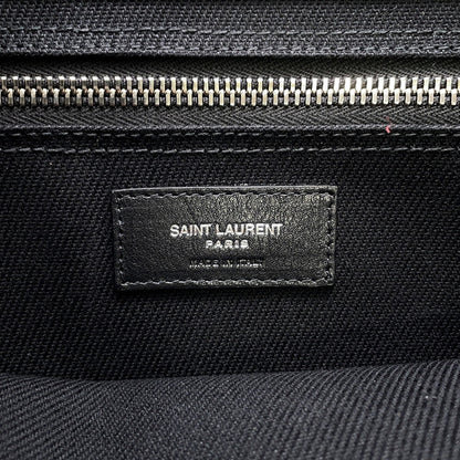 SAINT LAURENT PARIS Rive Gauche Tote Bag Black632539 Canvas Leather Size Small