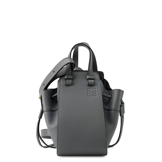 LOEWE Hammock DrawstringBag GrayA538V07X15 Leather Size Mini