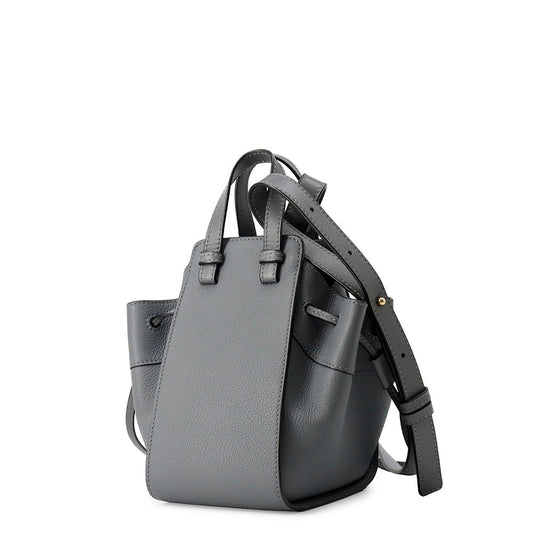 LOEWE Hammock DrawstringBag GrayA538V07X15 Leather Size Mini