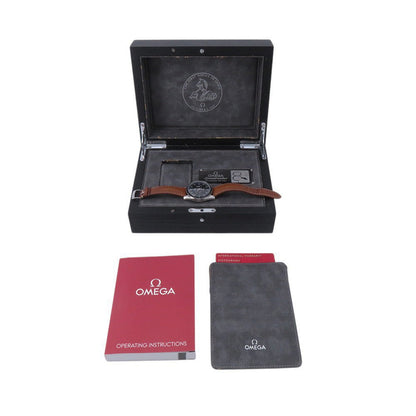 OMEGA Speedmaster Moonwatch FirstOMEGA InSpace W39.7mm Stainless Steel Leather Black Dial311.32.40.30.01.001