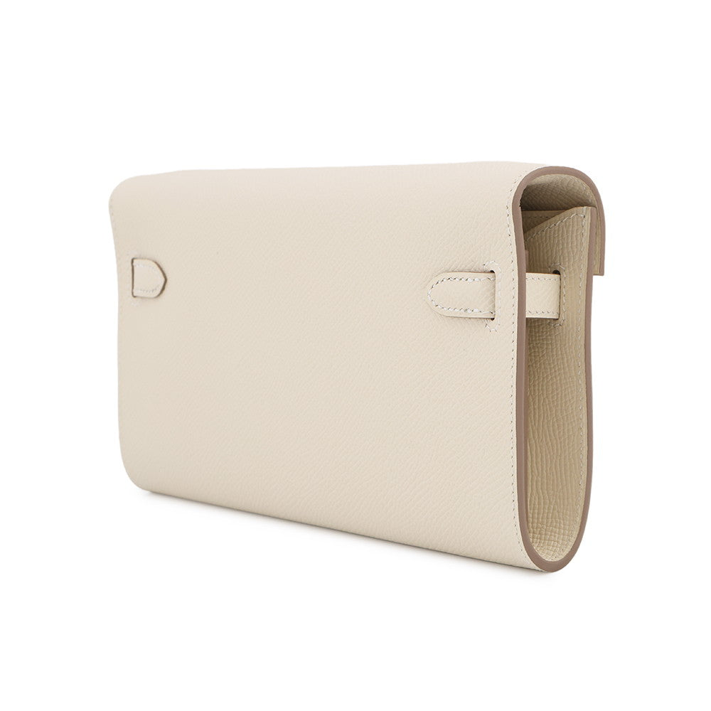 HERMES Kelly Long Wallet To Go Craie Epsom