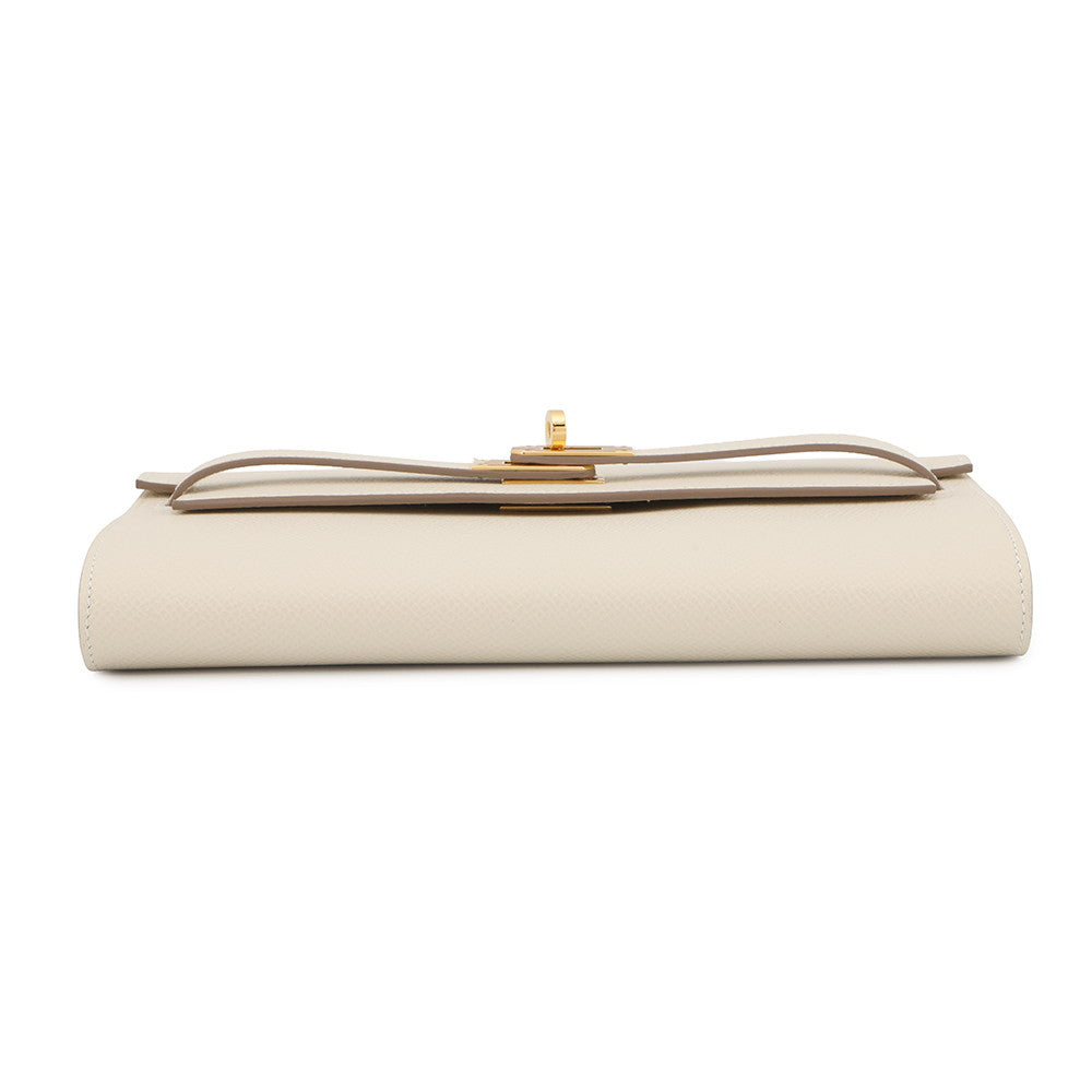 HERMES Kelly Long Wallet To Go Craie Epsom