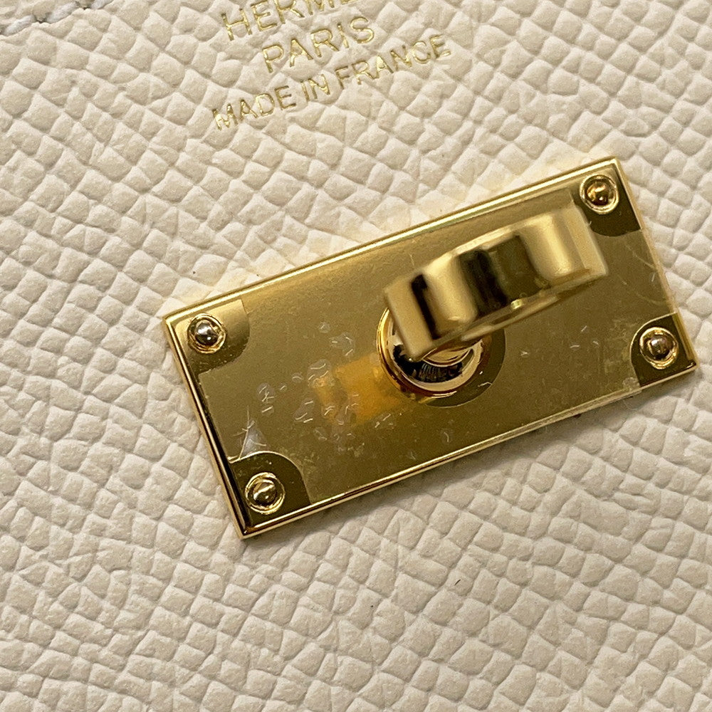 HERMES Kelly Long Wallet To Go Craie Epsom