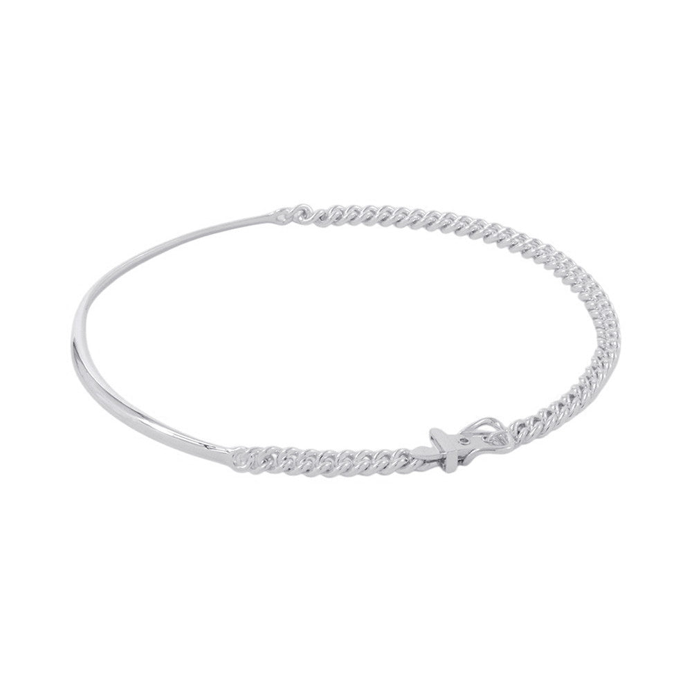 HERMES BoucleSellier Inflexible Necklace Size PM/44 SV925