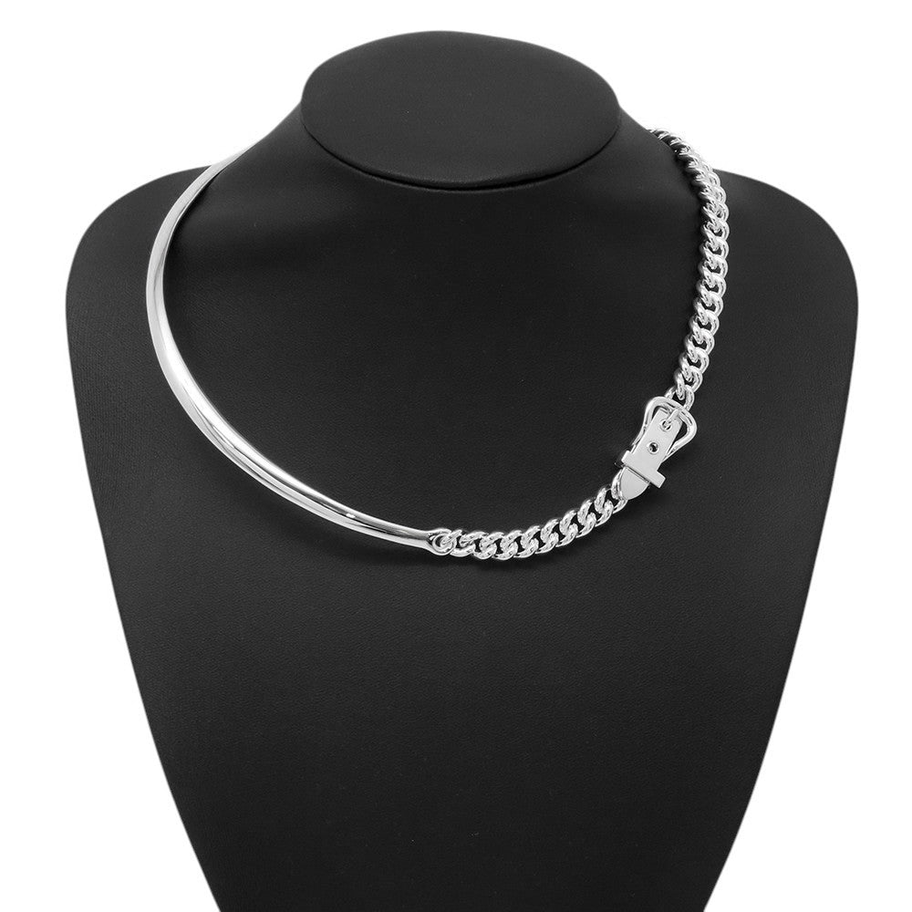 HERMES BoucleSellier Inflexible Necklace Size PM/44 SV925
