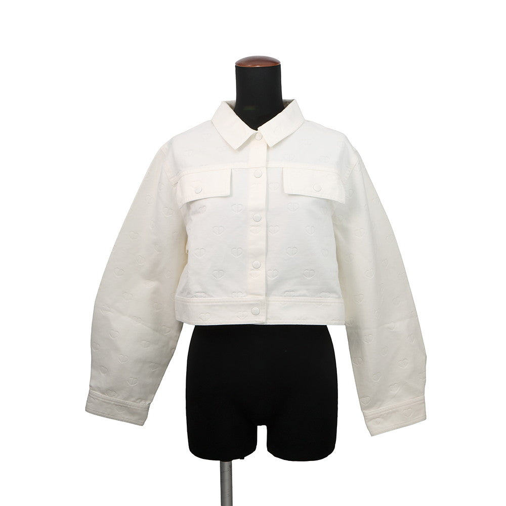 Dior Kids Cropped Jacket CD Heart Size 13A White4WBM11JKTG_Y013 Cotton98% Polyamide1% Cupra1%