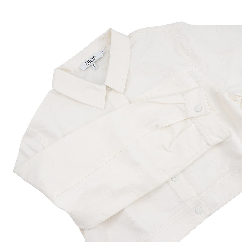 Dior Kids Cropped Jacket CD Heart Size 13A White4WBM11JKTG_Y013 Cotton98% Polyamide1% Cupra1%