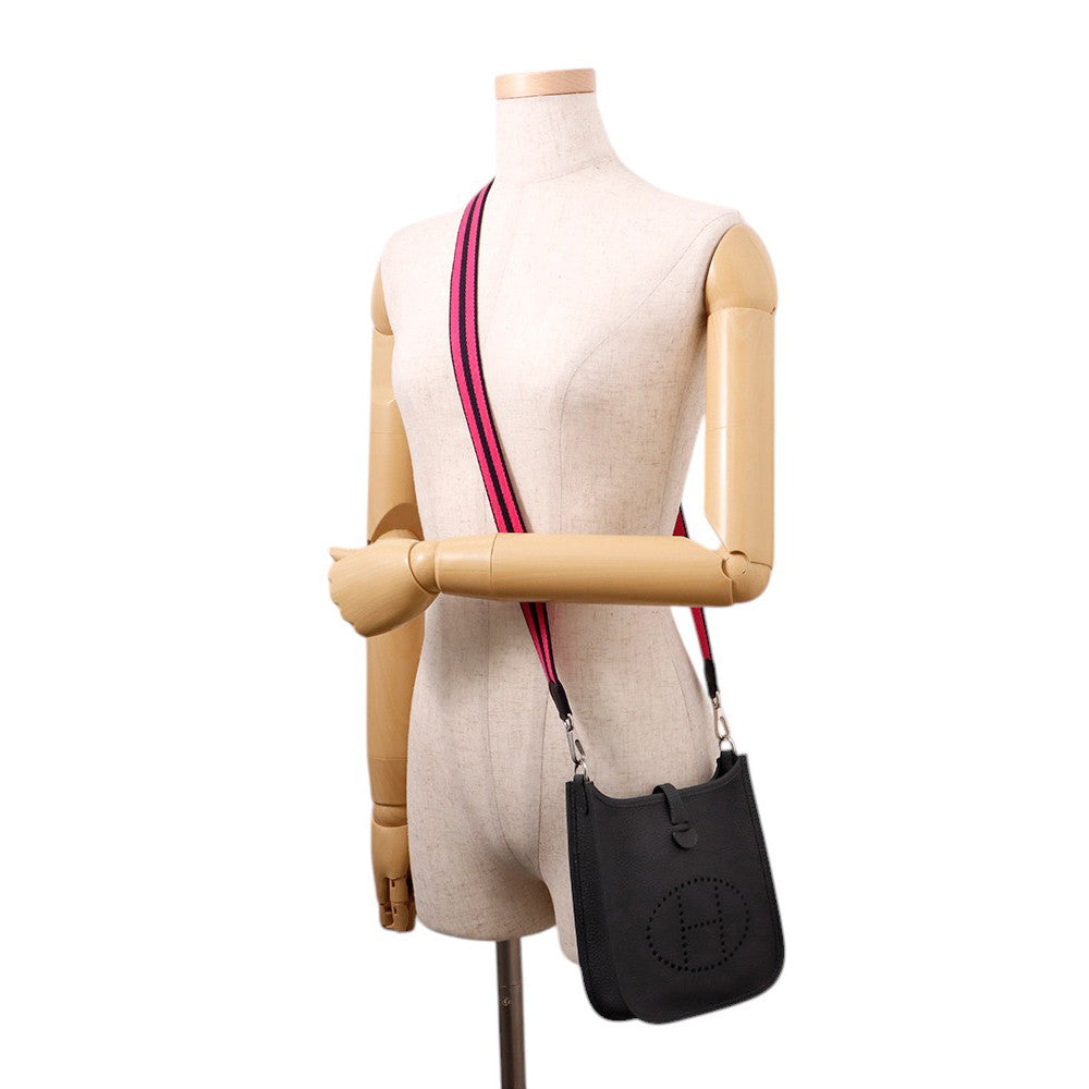 HERMES Evelyne Amazon Long Caban/Rose Shocking/Blue Indigo Taurillon Clemence Size TPM