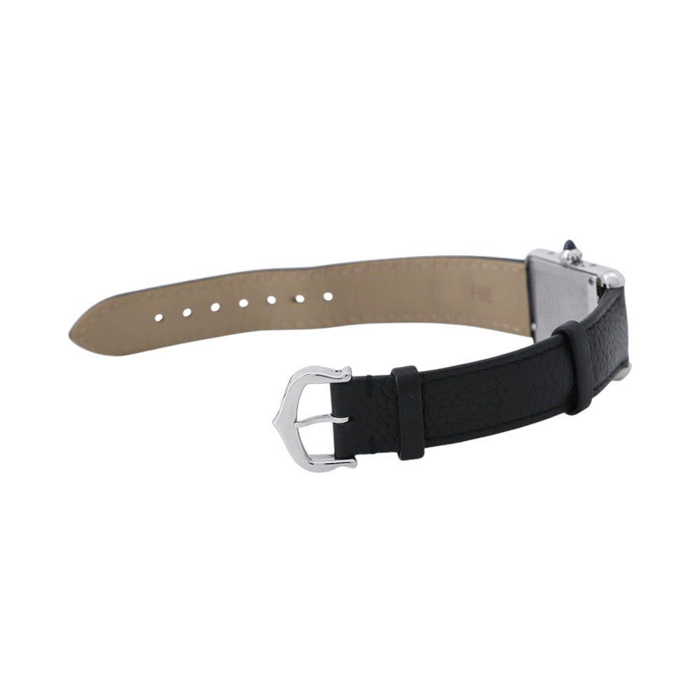 CARTIER tank mast SM H29.5mm×W22mm Stainless Steel Leather Silver DialWSTA0042