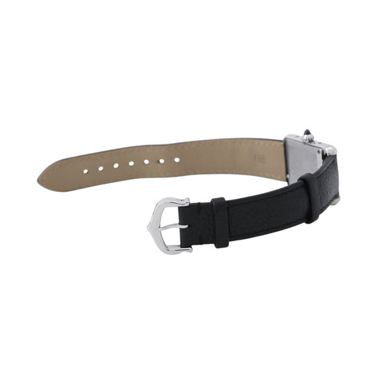 CARTIER tank mast SM H29.5mm×W22mm Stainless Steel Leather Silver DialWSTA0042