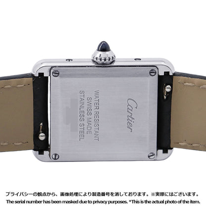 CARTIER tank mast SM H29.5mm×W22mm Stainless Steel Leather Silver DialWSTA0042