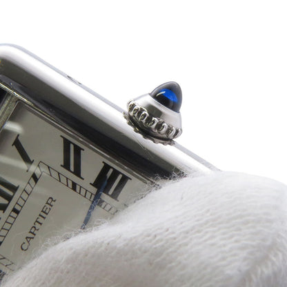 CARTIER tank mast SM H29.5mm×W22mm Stainless Steel Leather Silver DialWSTA0042