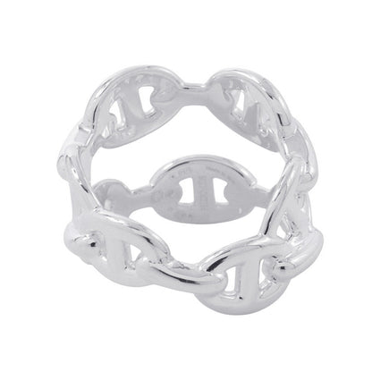 HERMES Chaine d'Ancre Double Row Ring Size 52/#12 SV925