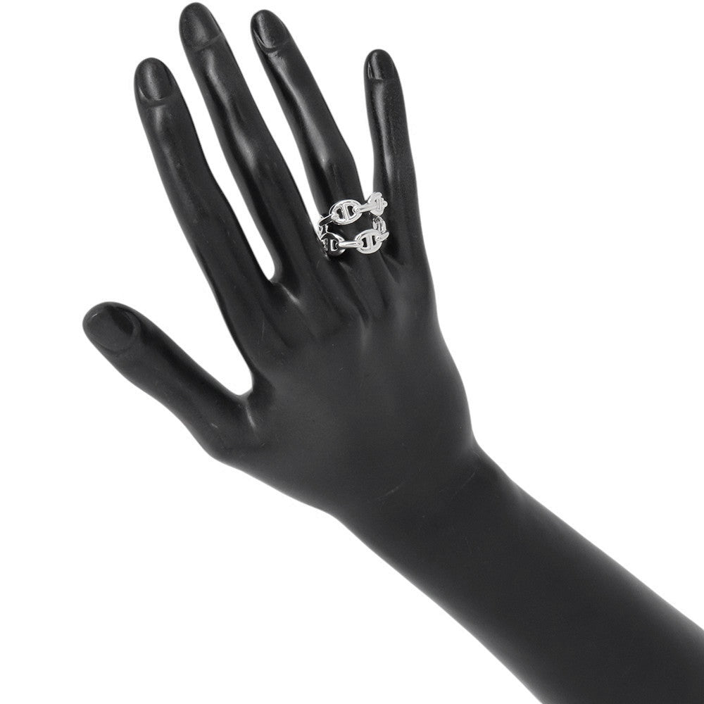 HERMES Chaine d'Ancre Double Row Ring Size 52/#12 SV925