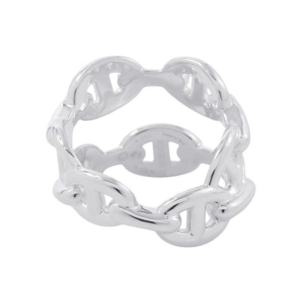 HERMES Chaine d'Ancre Double Row Ring Size 53/#13 SV925