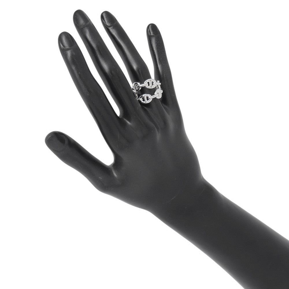HERMES Chaine d'Ancre Double Row Ring Size 53/#13 SV925