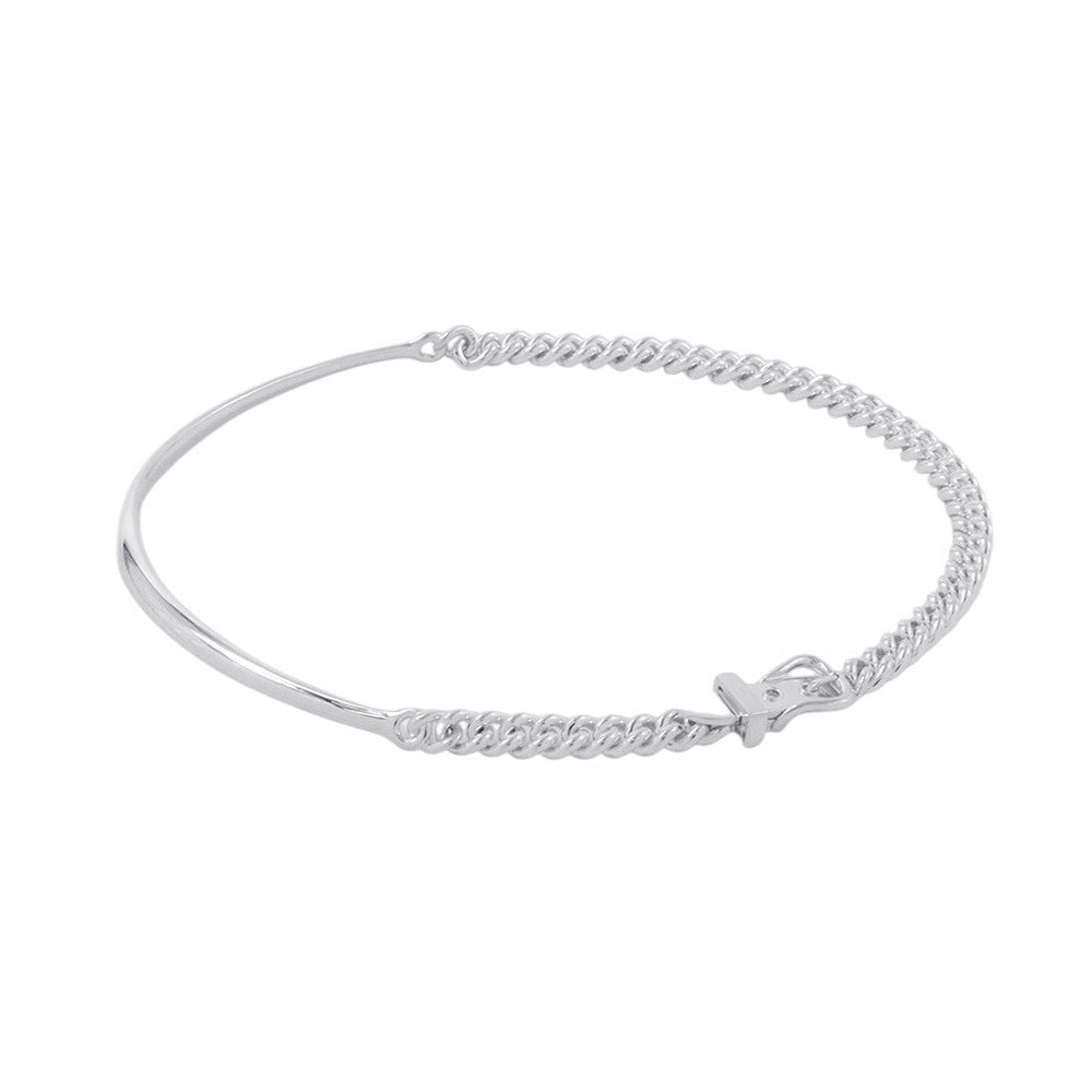 HERMES BoucleSellier Inflexible Necklace Size PM/42 SV925