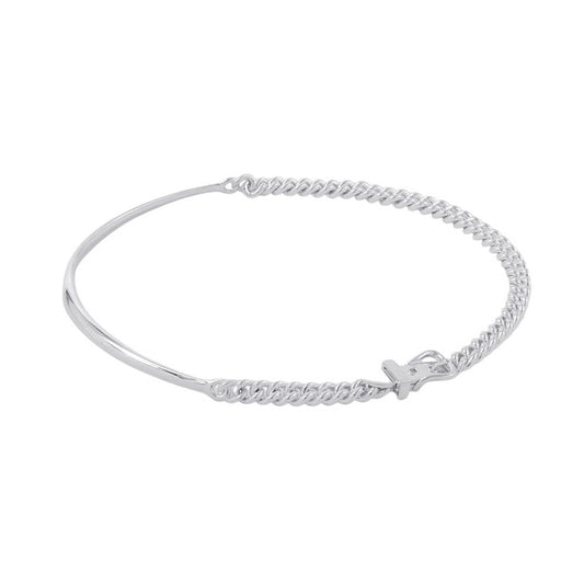 HERMES BoucleSellier Inflexible Necklace Size PM/42 SV925
