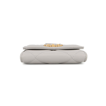 CHANEL CHANEL 19 Flap Compact Chain Shoulder Wallet GrayAP1787 Lambskin