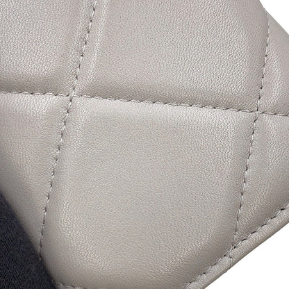 CHANEL CHANEL 19 Flap Compact Chain Shoulder Wallet GrayAP1787 Lambskin