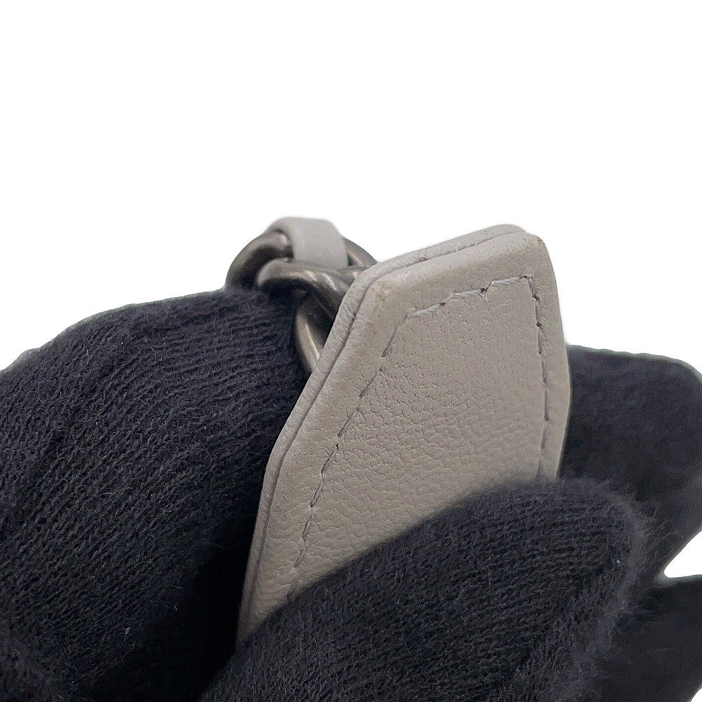CHANEL CHANEL 19 Flap Compact Chain Shoulder Wallet GrayAP1787 Lambskin