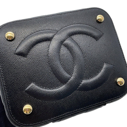 CHANEL Matelasse Vanity Chain Shoulder Bag BlackAS2362 Caviar Leather