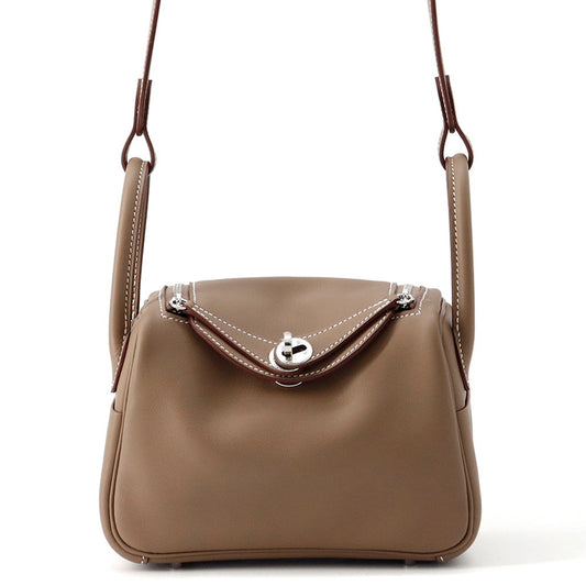 HERMES Lindy Etoupe Swift Leather Size Mini