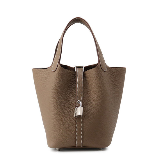 HERMES Picotin Lock Etoupe Taurillon Clemence Size PM