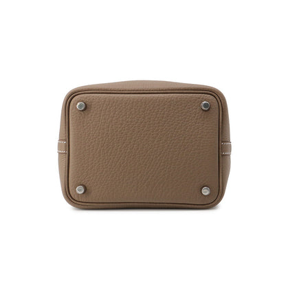 HERMES Picotin Lock Etoupe Taurillon Clemence Size PM