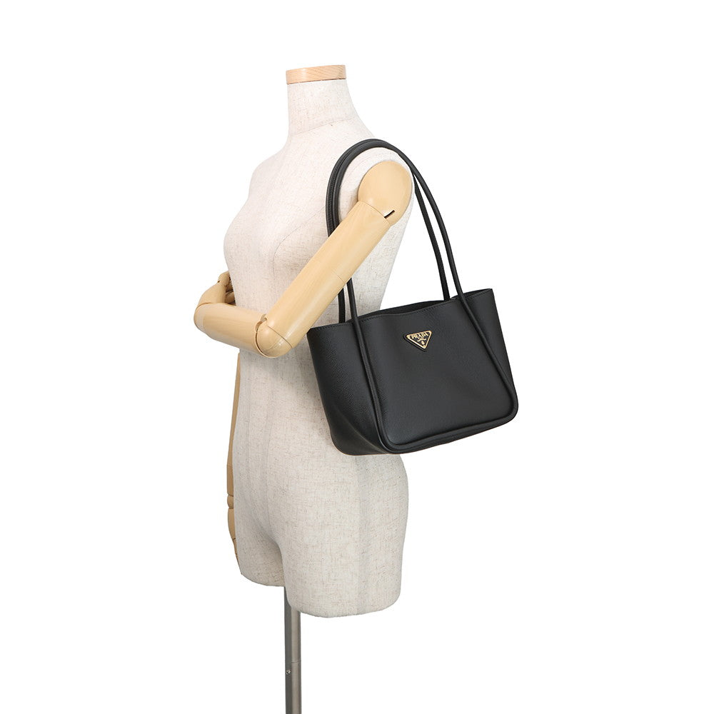PRADA Shopping tote Black1BG539 Leather