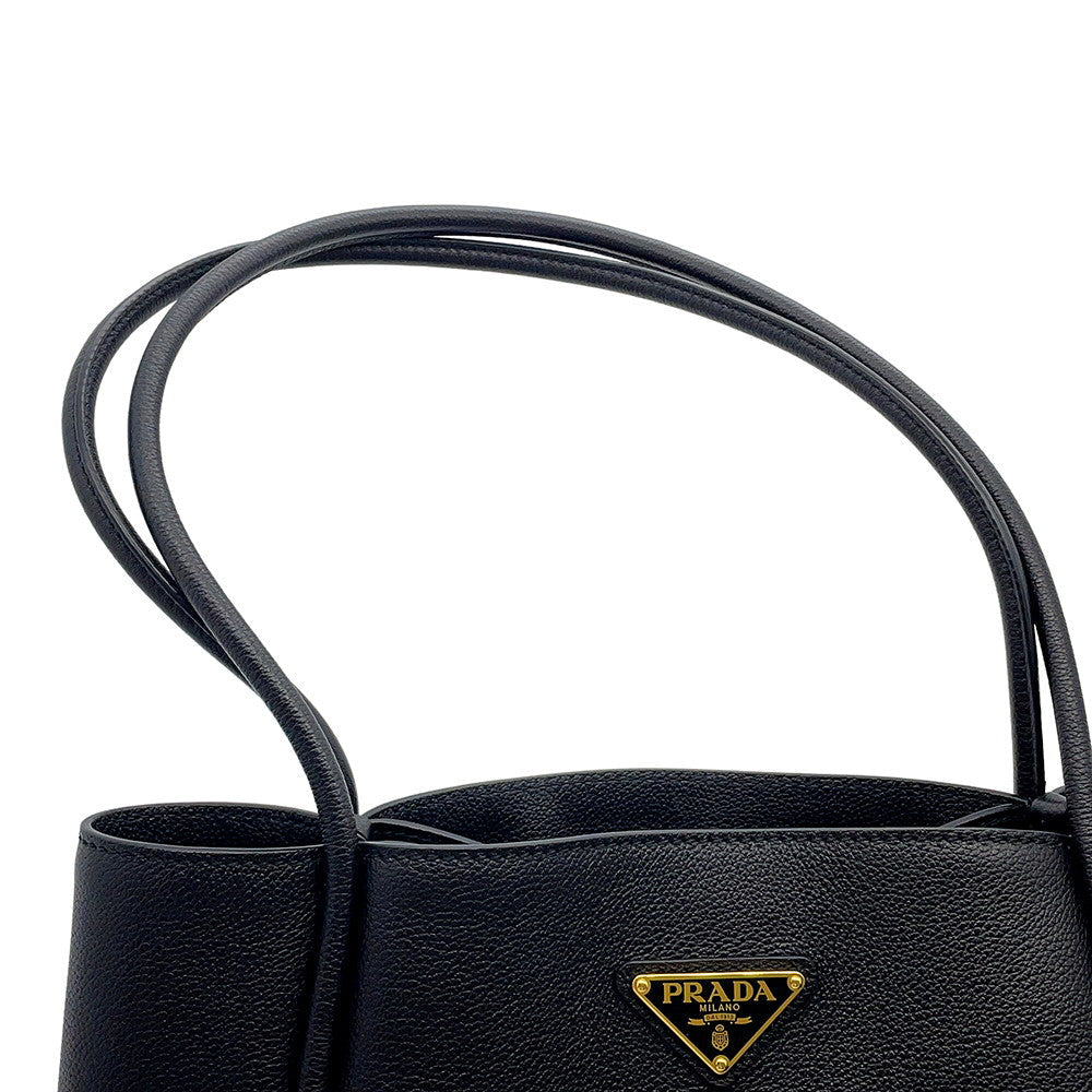 PRADA Shopping tote Black1BG539 Leather