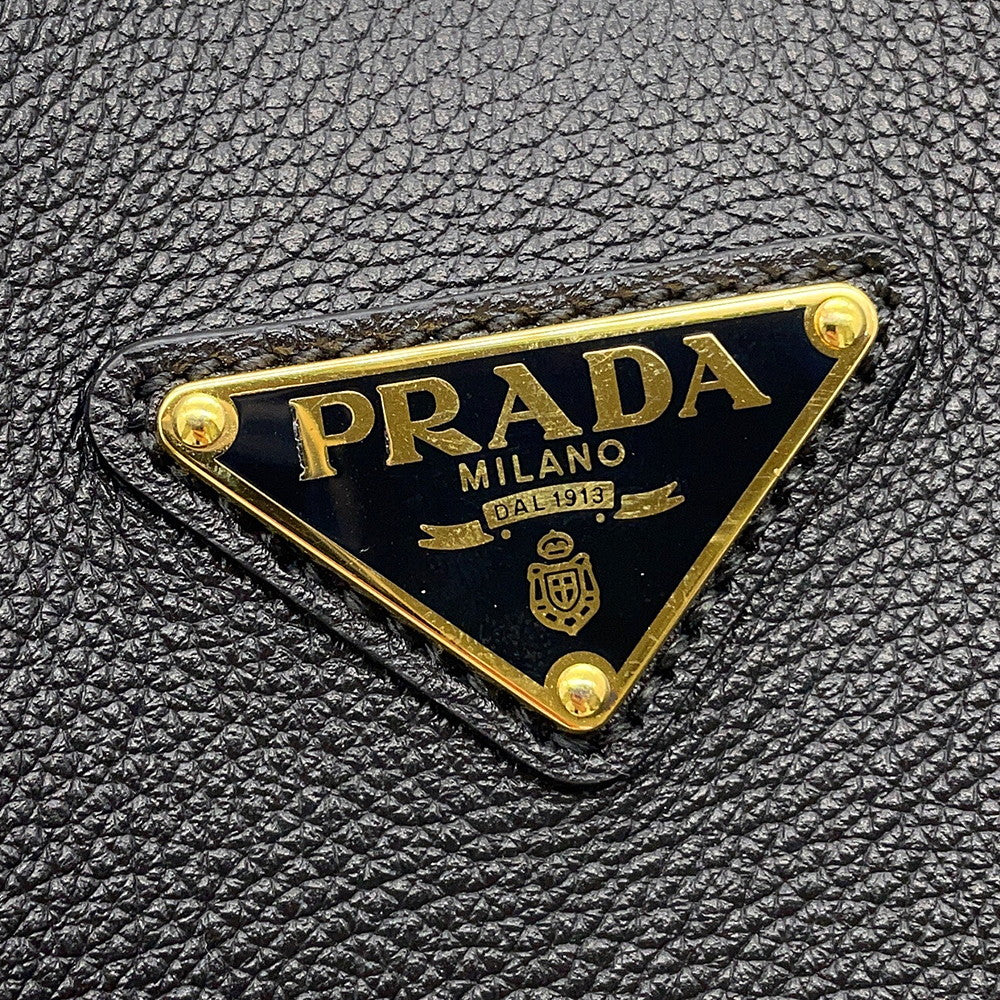 PRADA Shopping tote Black1BG539 Leather