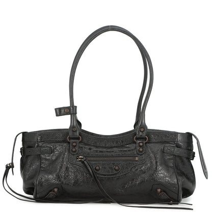 BALENCIAGA Le City Bag East-West Black845704 Leather