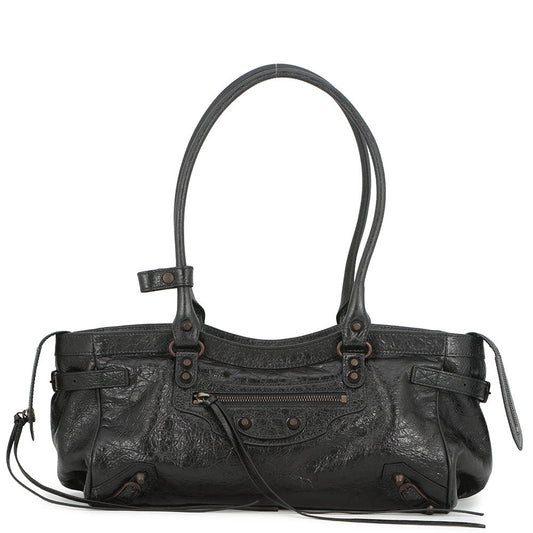 BALENCIAGA Le City Bag East-West Black845704 Leather