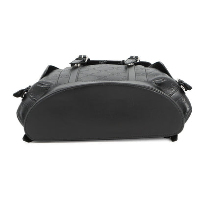 GUCCI GG Embossed Backpack Black625770 Leather