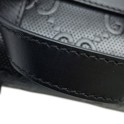 GUCCI GG Embossed Backpack Black625770 Leather