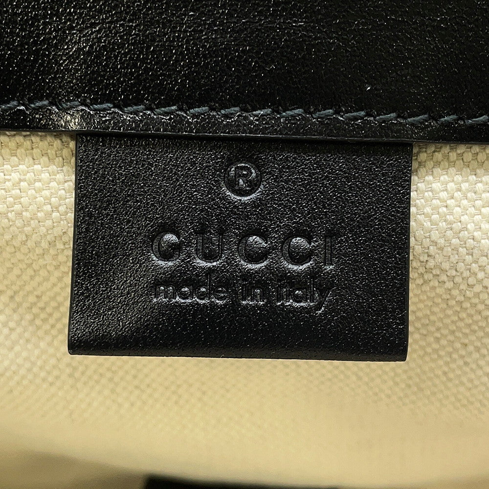 GUCCI GG Embossed Backpack Black625770 Leather
