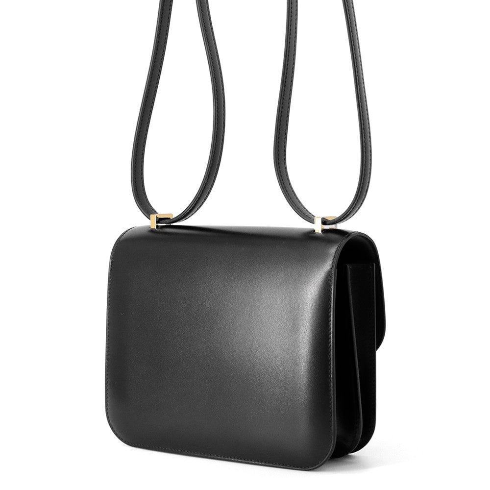 HERMES Constance3 Miroir Black Box Calf Leather Size Mini
