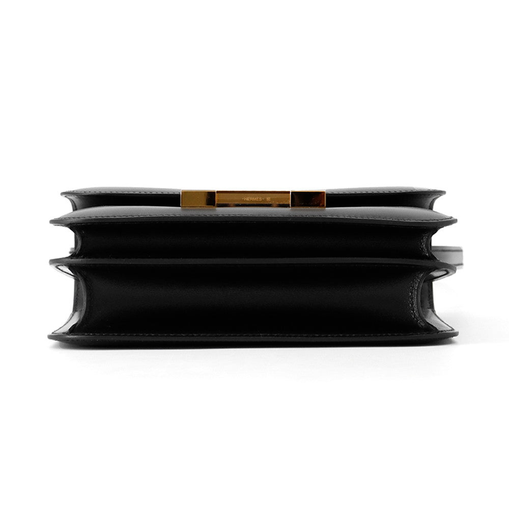 HERMES Constance3 Miroir Black Box Calf Leather Size Mini