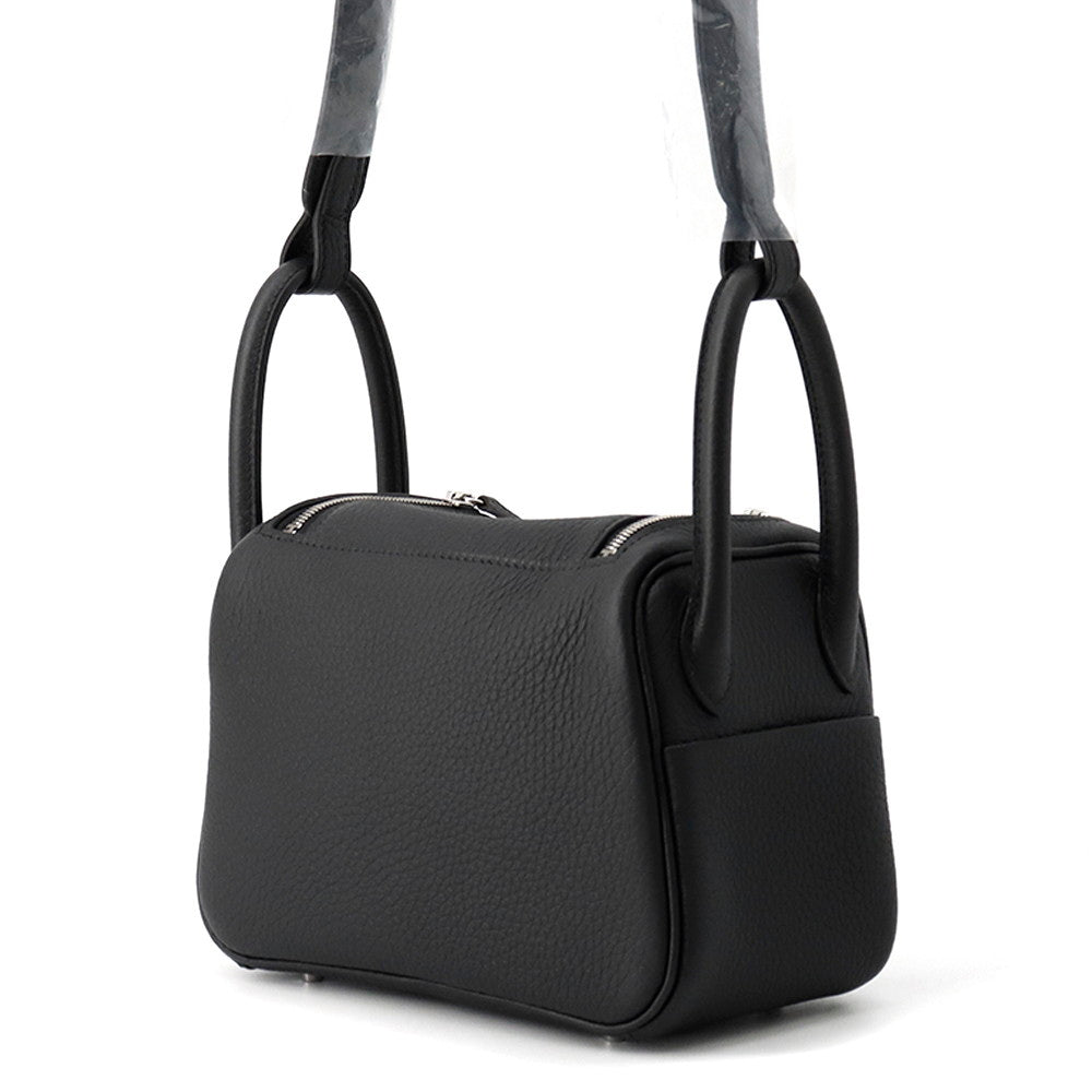 HERMES Lindy Black Taurillon Clemence Size Mini