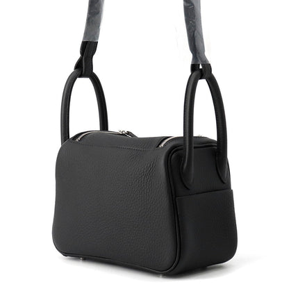HERMES Lindy Black Taurillon Clemence Size Mini