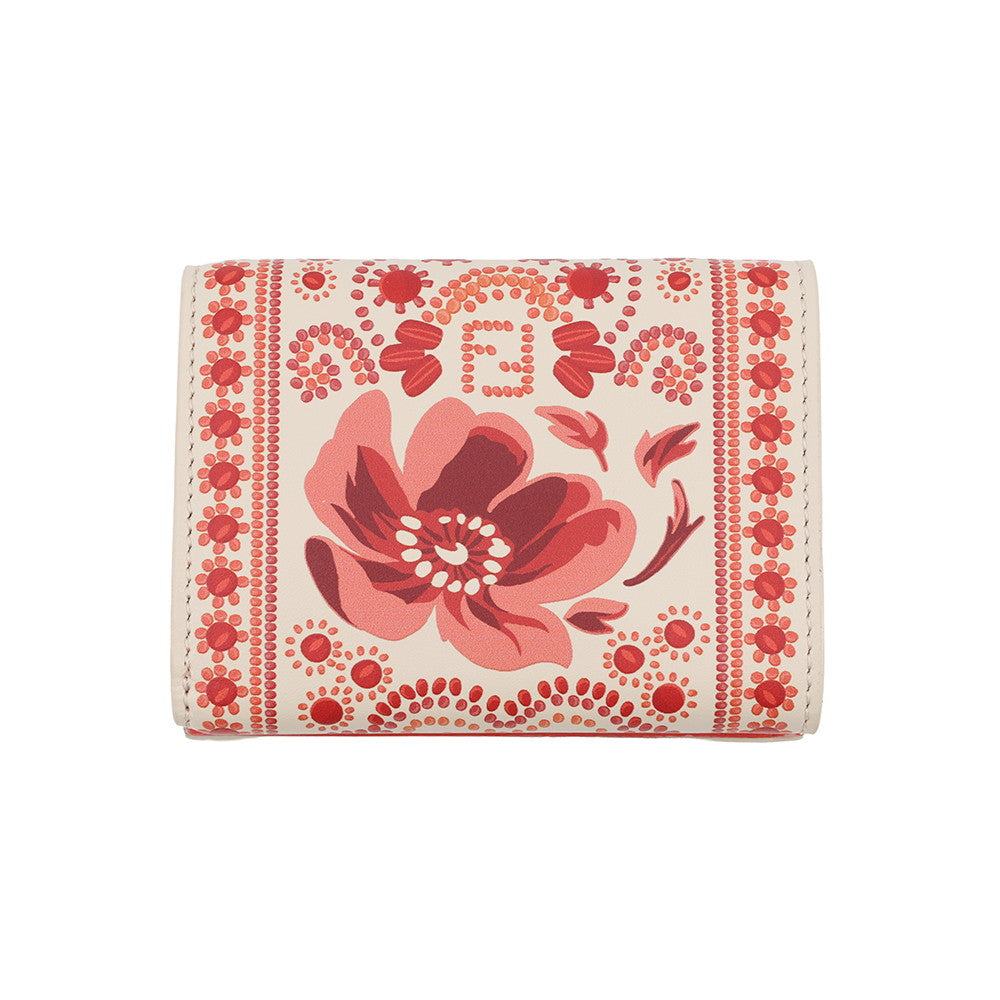 FENDI Baguette Micro Compact Wallet Ivory/Red8M0395 Leather