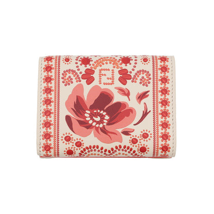 FENDI Baguette Micro Compact Wallet Ivory/Red8M0395 Leather