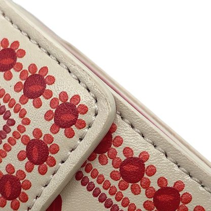 FENDI Baguette Micro Compact Wallet Ivory/Red8M0395 Leather