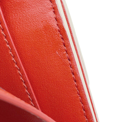 FENDI Baguette Micro Compact Wallet Ivory/Red8M0395 Leather